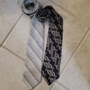 Elegant Patterned Men's Ties - Set of 2